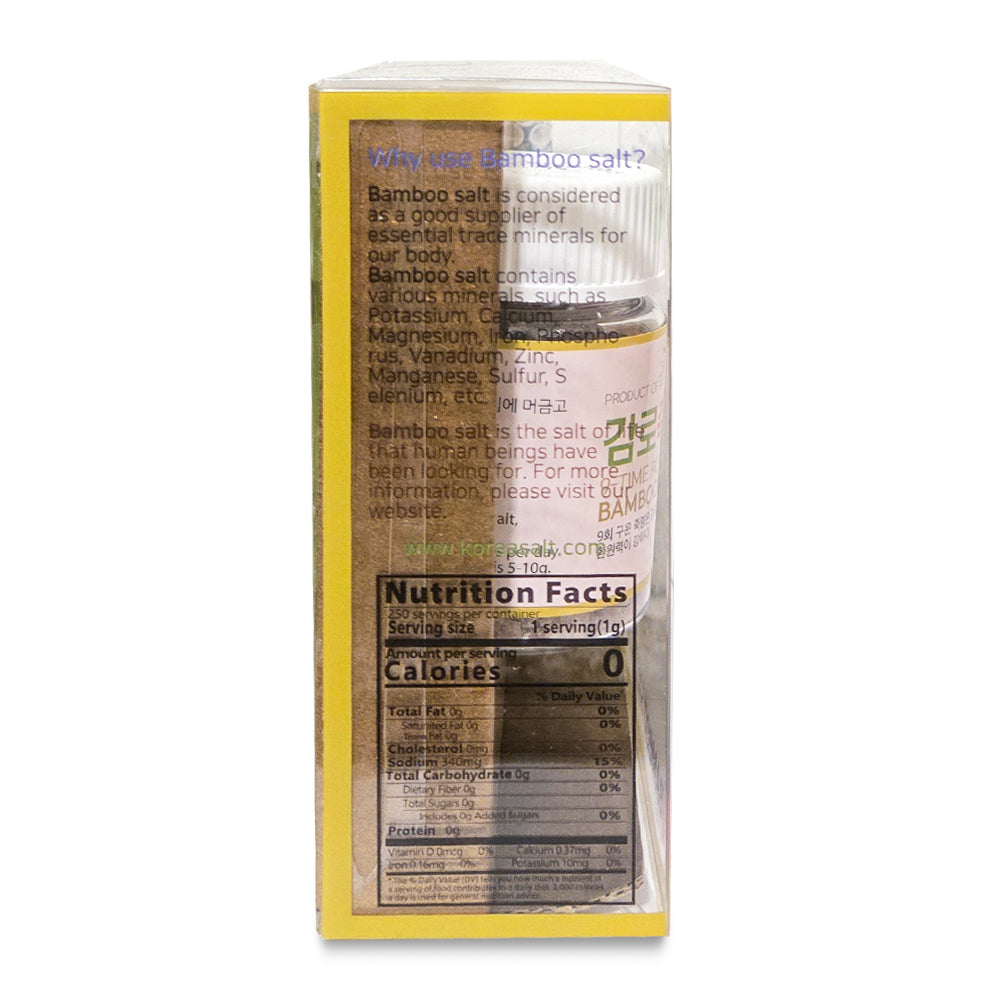 감로죽염 자색 9회 Crystal 80g+10g (고체 ) Nine-Times Purple Roasted Bamboo Salt 80g+10g (Crystal)