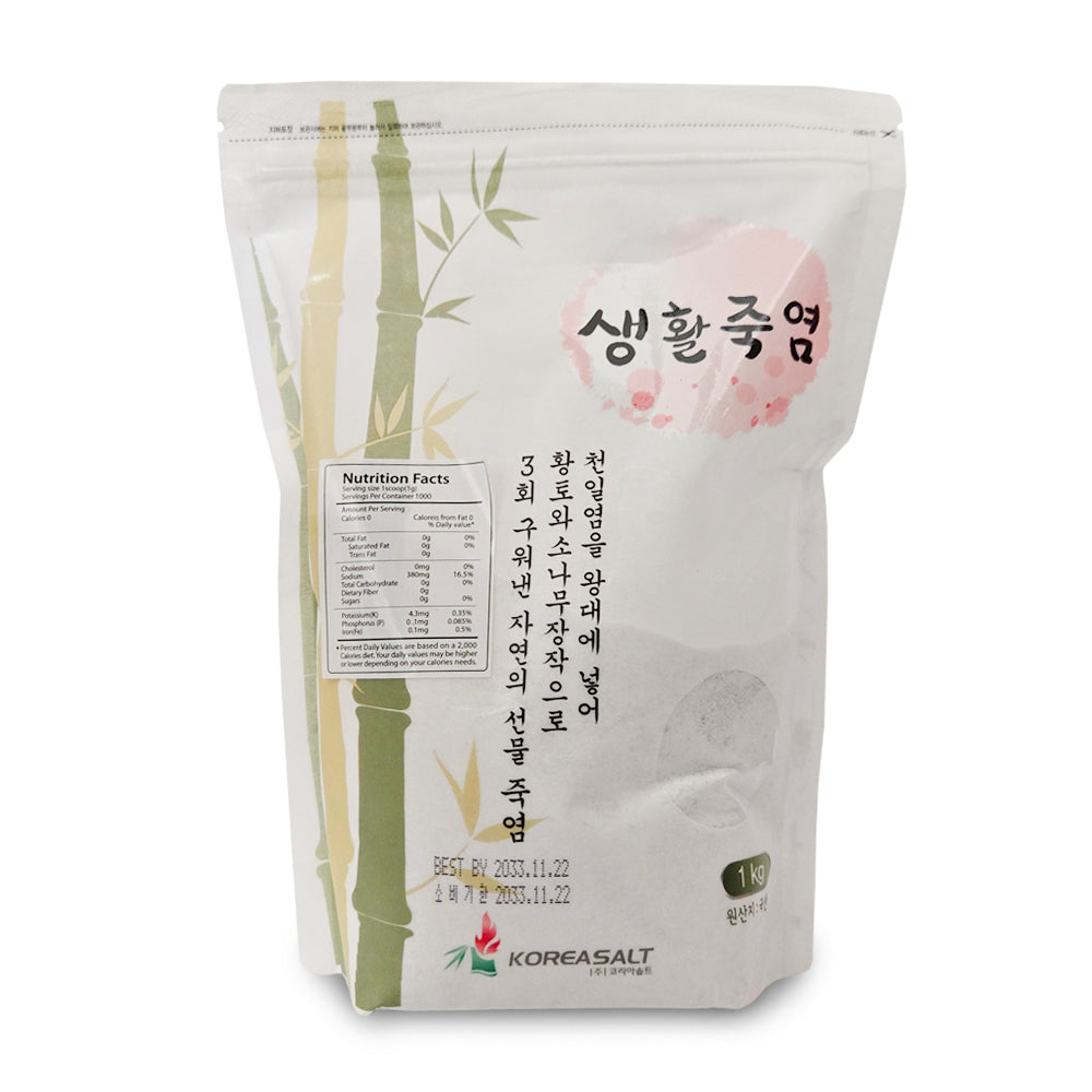 3회 생활죽염 1kg Three-Times Roasted Bamboo Salt (Powder) 1kg