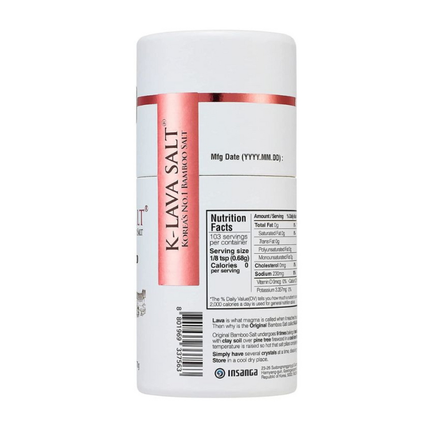 K-Lava 9회 자죽염 고체 Pulple Nine-Times Roasted Bamboo Crystal Salt 70 g