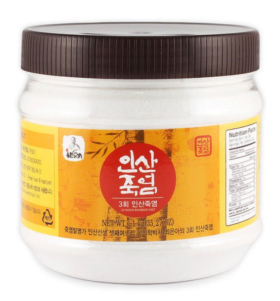 인산 3회 죽염 (분말) 1Kg  Insan Three-Times Roasted Bamboo Salt Powder 1Kg