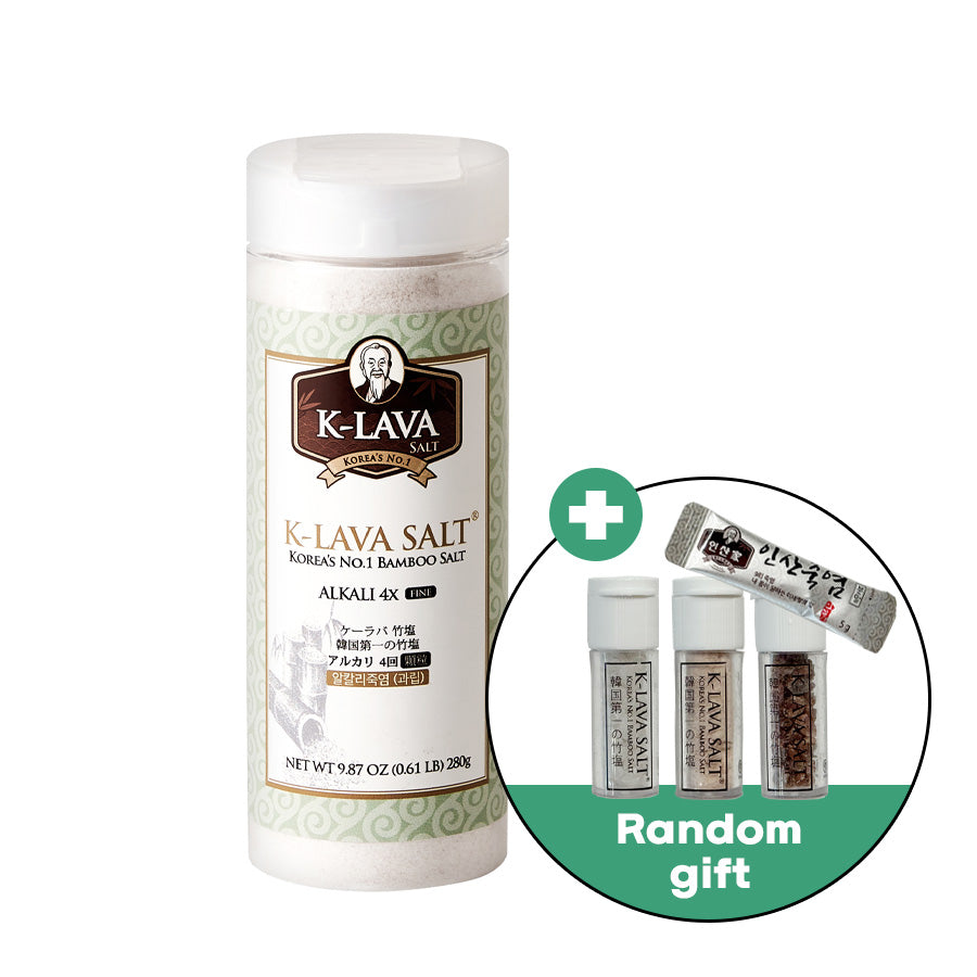 K-Lava 4회 프리미엄 알칼리죽염 미세과립 Premium Alkali Roasted Bamboo Coarse Salt Pack 280g