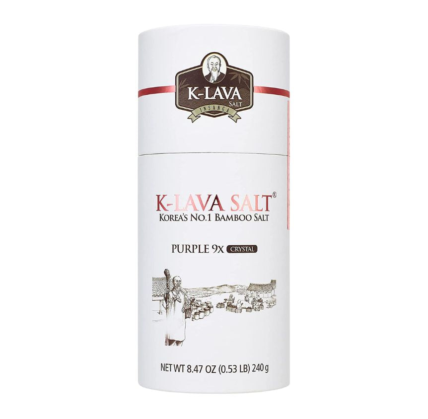 K-Lava 9회 자죽염 고체 Pulple Nine-Times Roasted Bamboo Crystal Salt 240 g