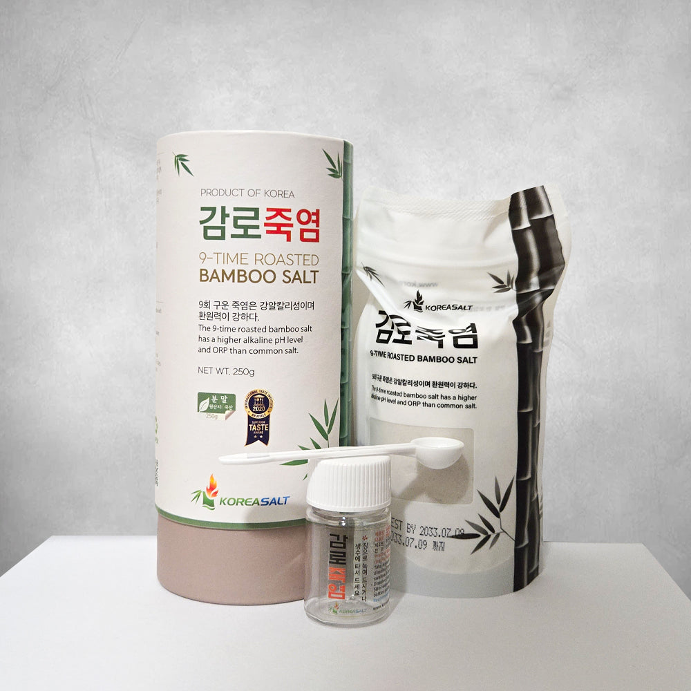 9회 흰빛 감로죽염  250g (분말 ) Nine-Times White Roasted Bamboo Salt 250g (Powder)