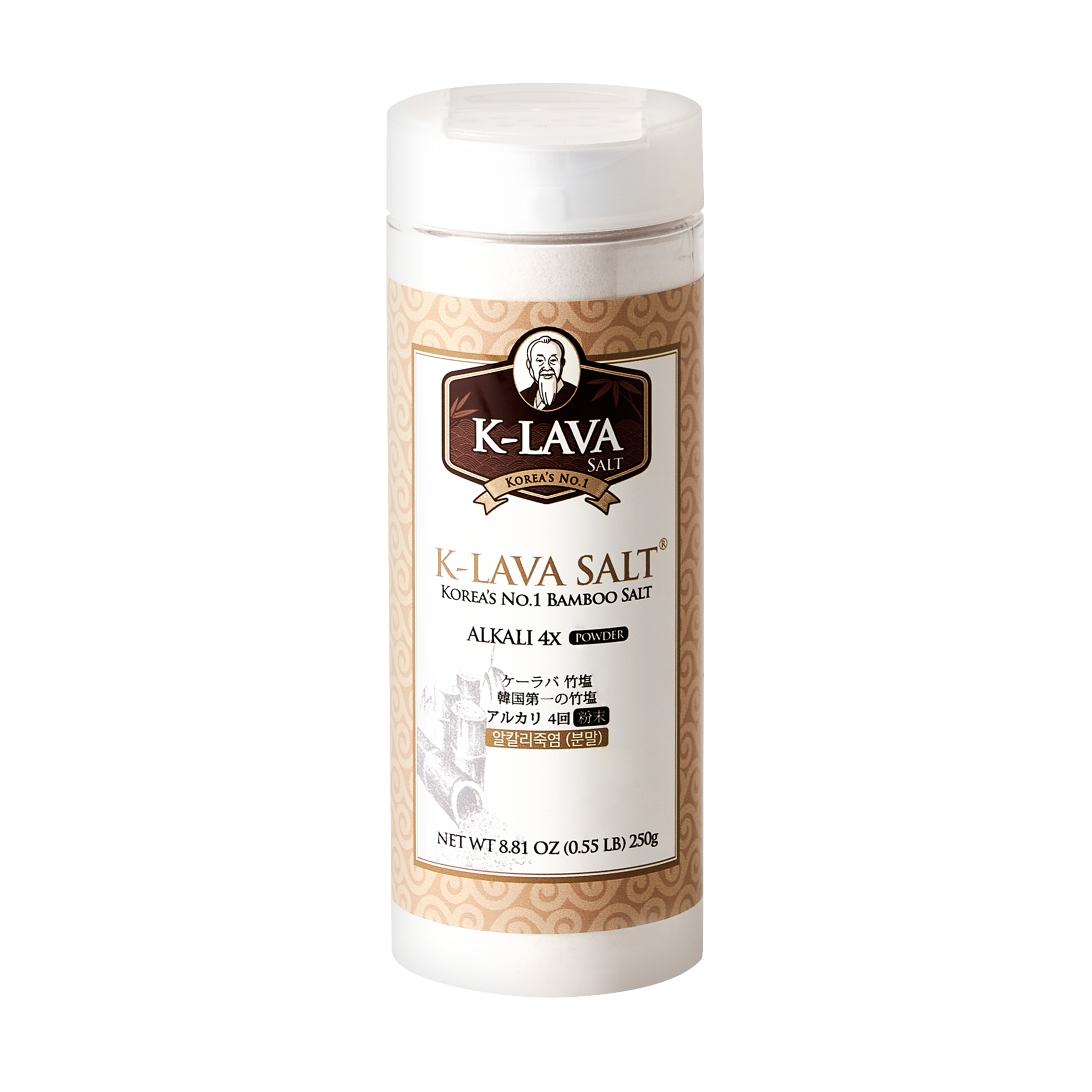 K-Lava 4회 프리미엄 알칼리죽염 분말 Premium Alkali Roasted Bamboo Powder Salt Pack 250g