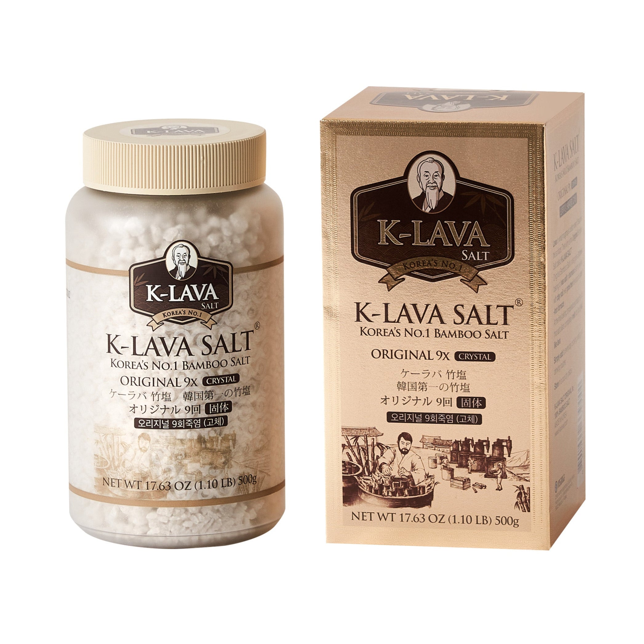 K-Lava 9회 죽염 고체 Original Nine-Times Roasted Crystal Salt 500g