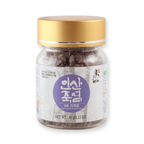 인산 9회 자죽염 (고체) Insan Purple Nine-Times Roasted Bamboo Crystal Salt 60g